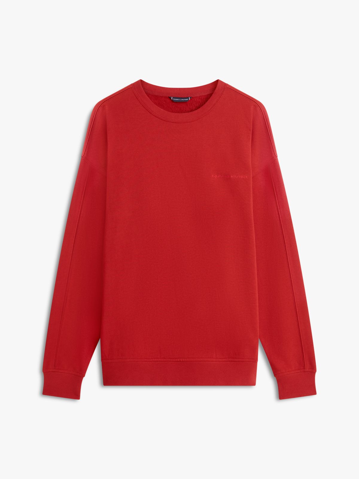 Essential Logo Terry Lounge Track Top — Red