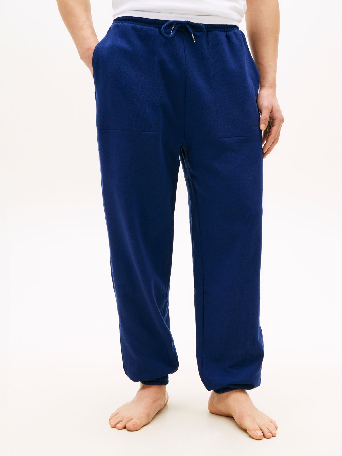 Essential Terry Cuffed Lounge Joggers — Blue