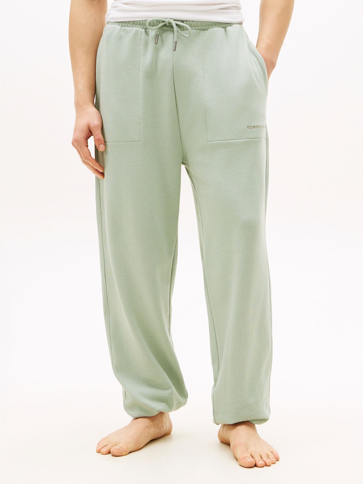 Essential Terry Cuffed Lounge Joggers — Grey