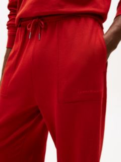 Essential Terry Cuffed Lounge Joggers — Red 3