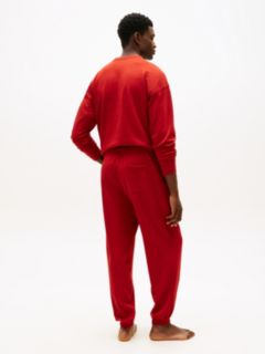 Essential Terry Cuffed Lounge Joggers — Red 4