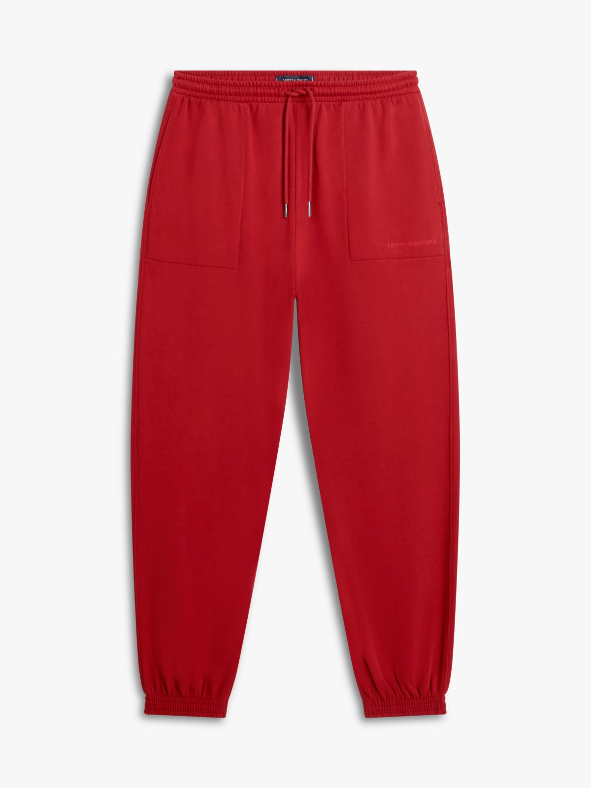 Essential Terry Cuffed Lounge Joggers — Red