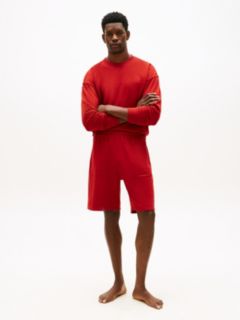 Essential Logo Terry Lounge Shorts — Red 1