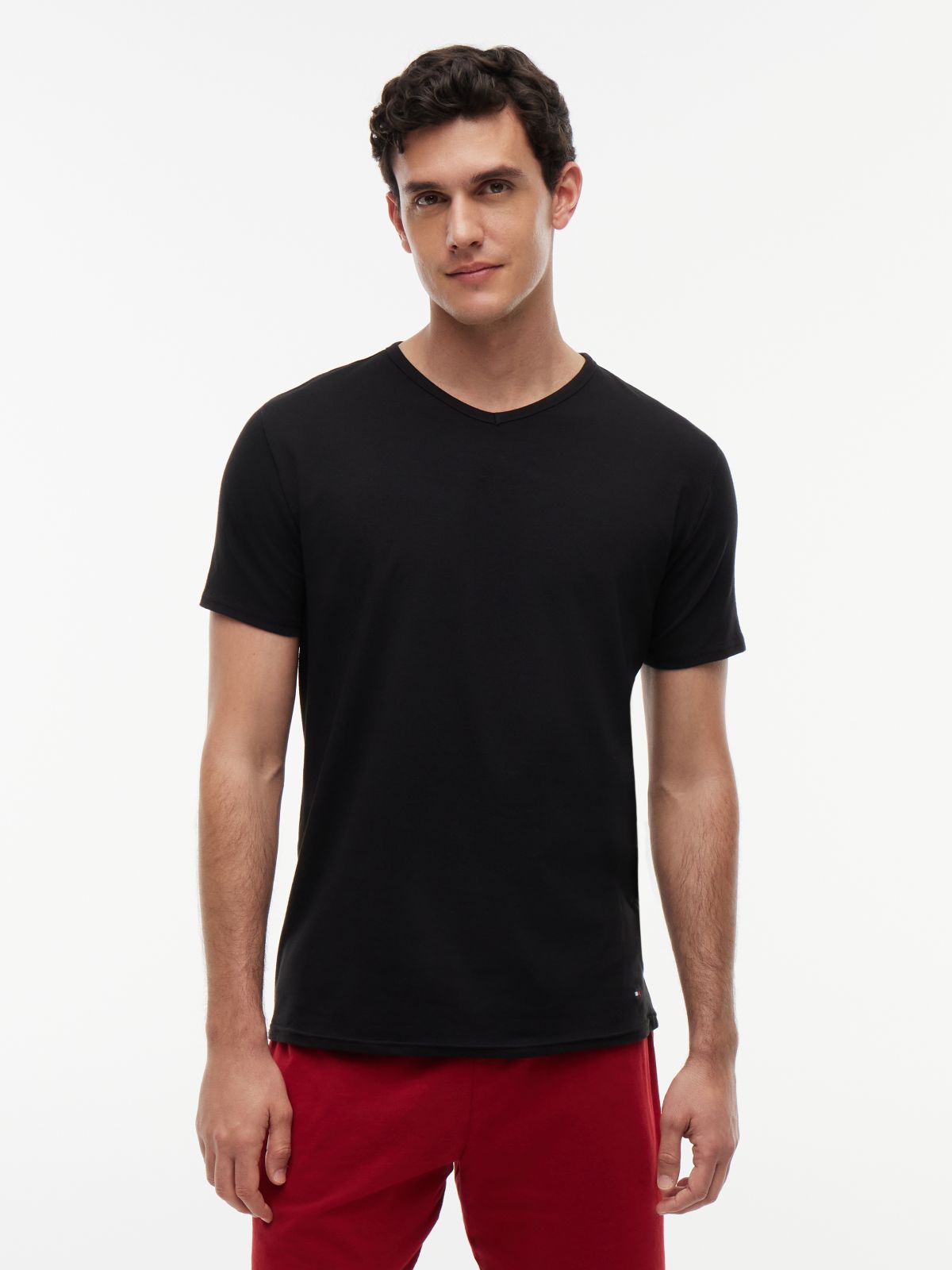 3-Pack Premium Essential V-Neck Lounge T-Shirts — Black