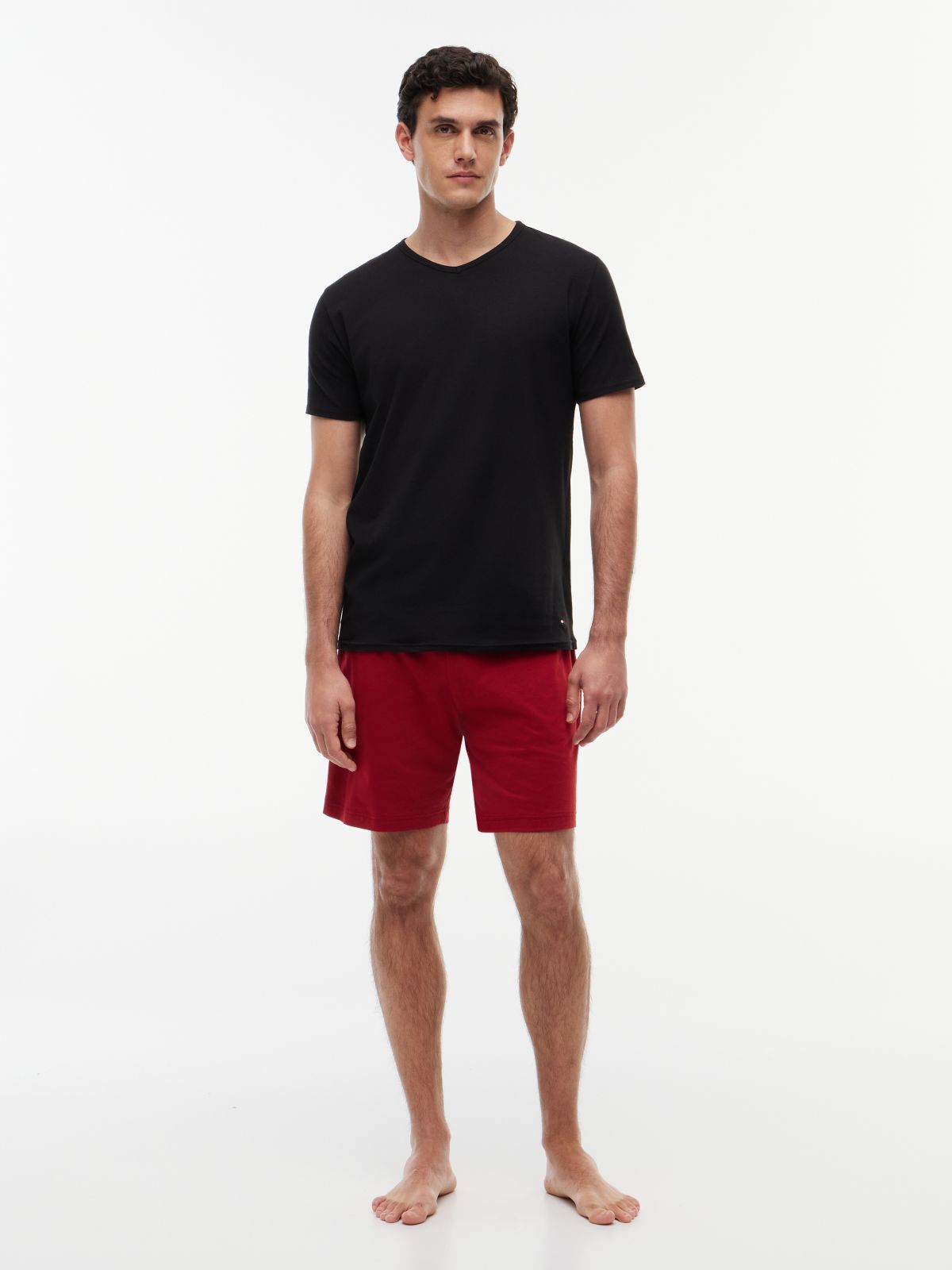 3-Pack Premium Essential V-Neck Lounge T-Shirts — Black