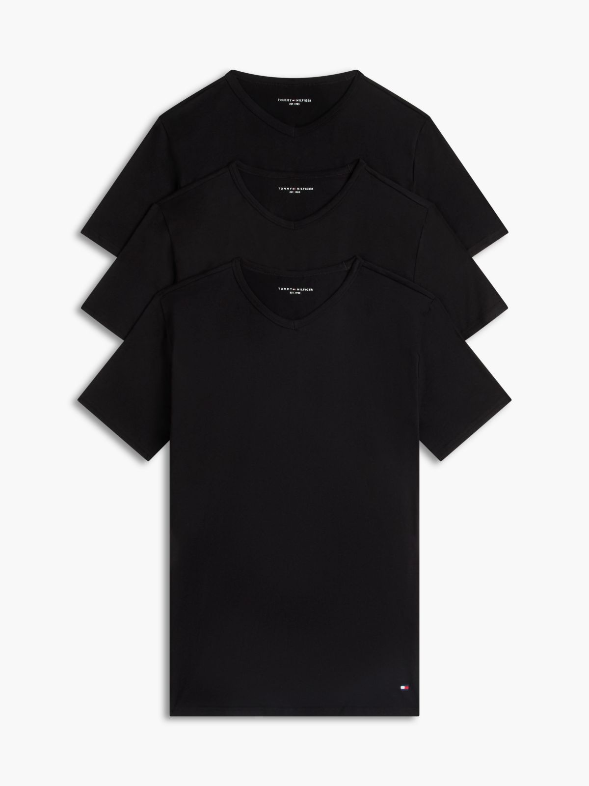 3-Pack Premium Essential V-Neck Lounge T-Shirts — Black