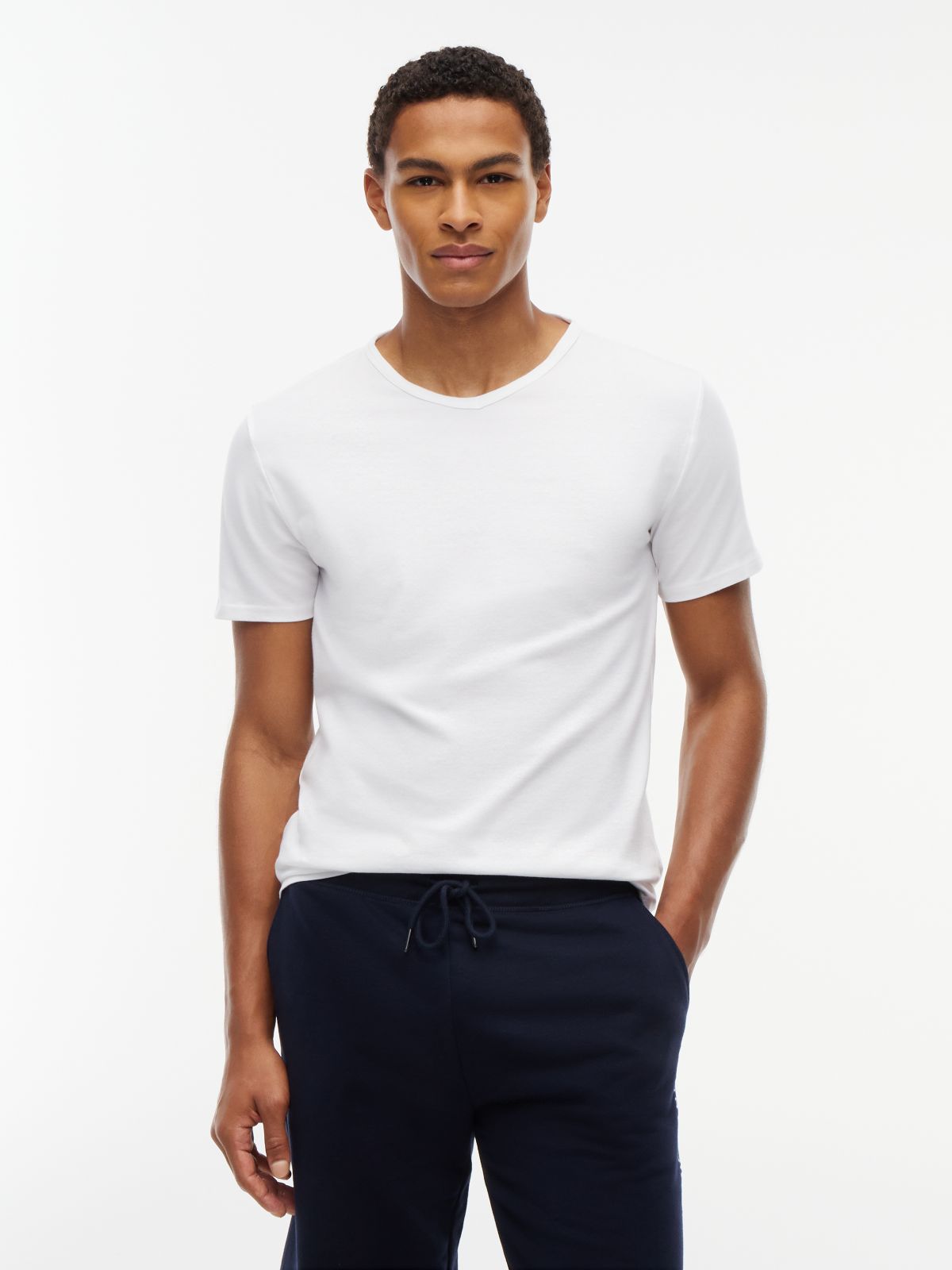 3-Pack Premium Essential V-Neck Lounge T-Shirts — White