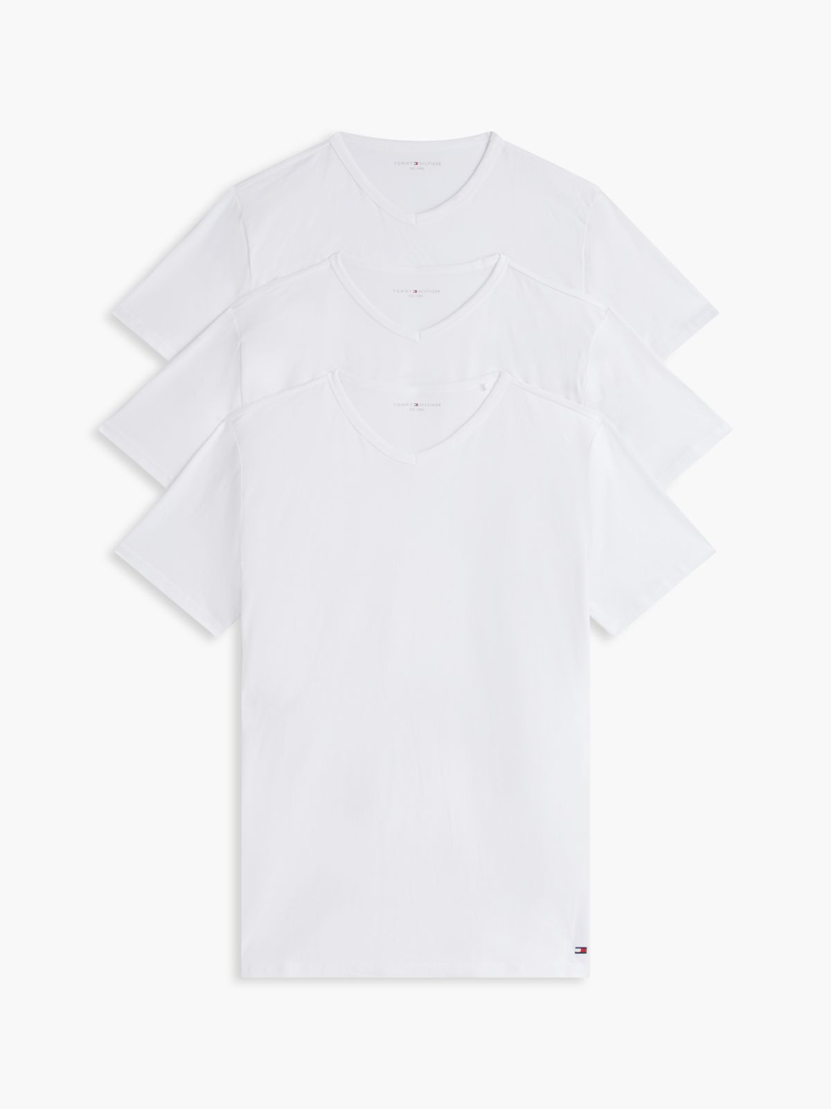 3-Pack Premium Essential V-Neck Lounge T-Shirts — White