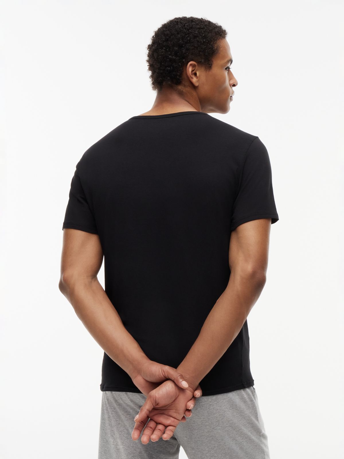 3-Pack Premium Essential V-Neck Lounge T-Shirts — Multi
