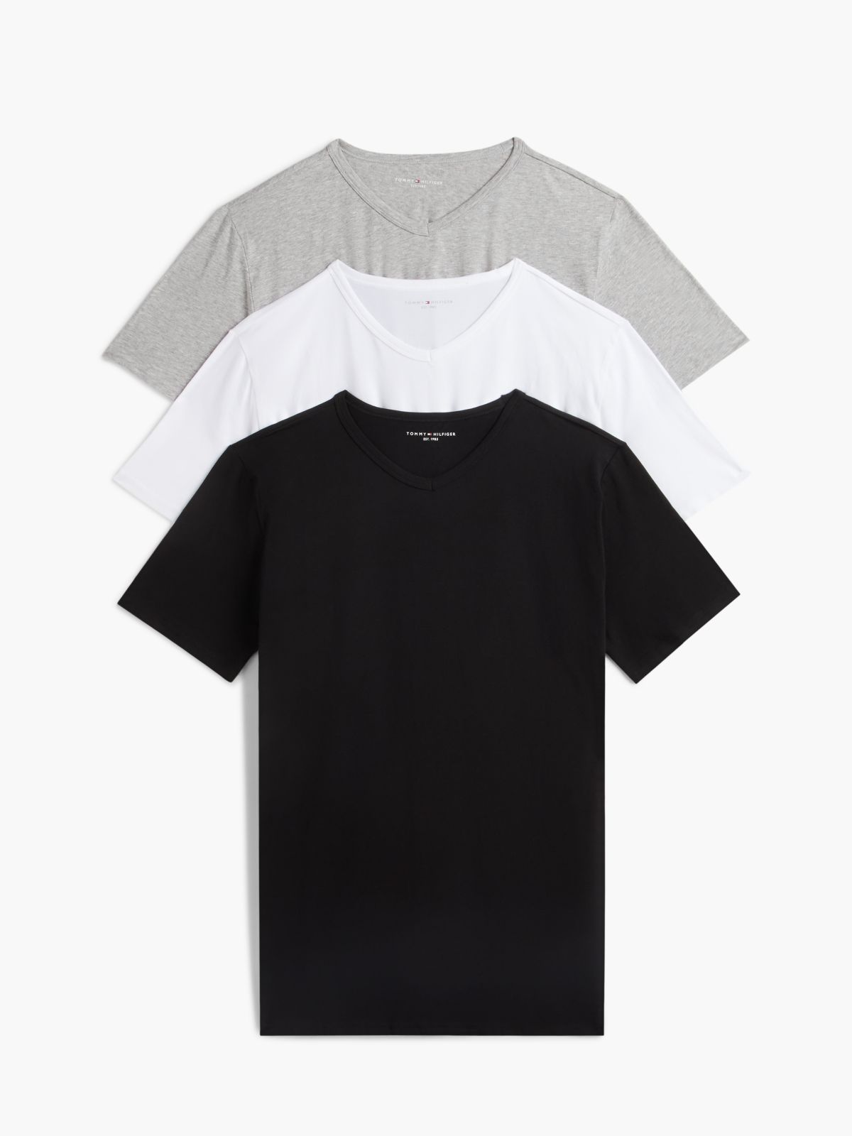 3-Pack Premium Essential V-Neck Lounge T-Shirts — Multi