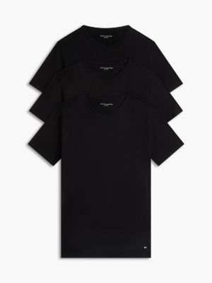 black 3-pack premium essential lounge t-shirts for men tommy hilfiger