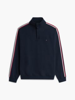 Global Stripe Button Lounge Sweatshirt — Blue 5