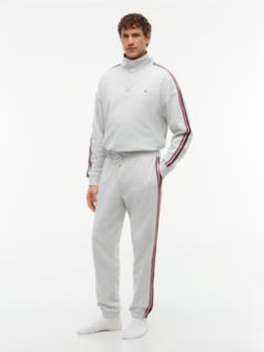 Global Stripe Button Lounge Sweatshirt — Grey 2