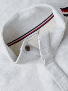 Global Stripe Button Lounge Sweatshirt — Grey 6