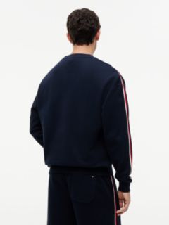 Global Stripe Terry Track Top — Blue 4