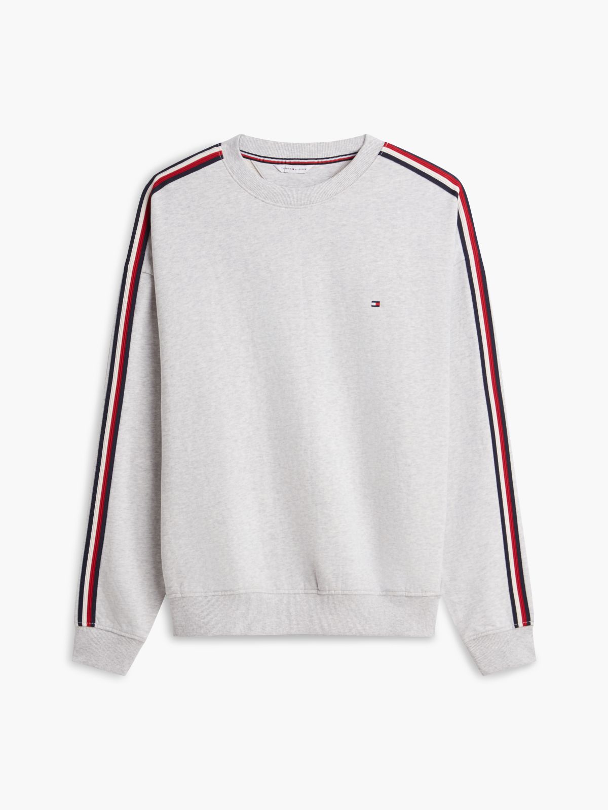 Global Stripe Terry Track Top — Grey
