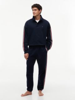 Global Stripe Terry Lounge Joggers — Blue 2