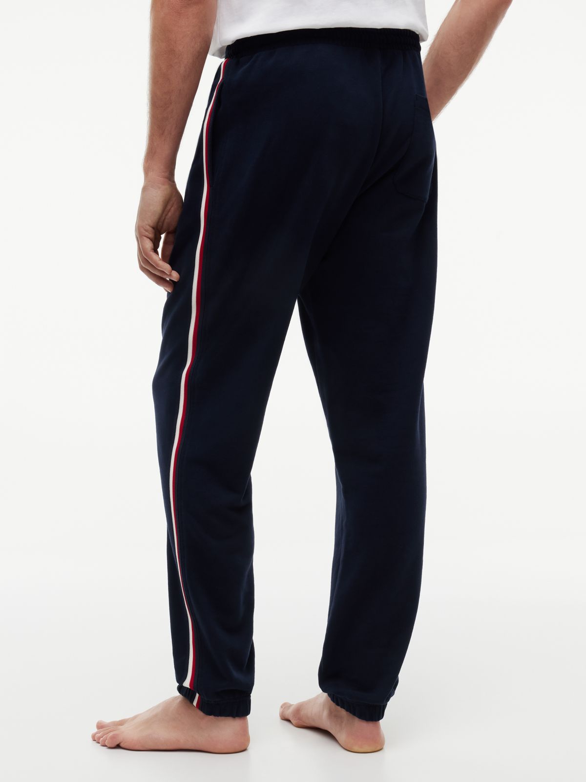 Global Stripe Terry Lounge Joggers — Blue