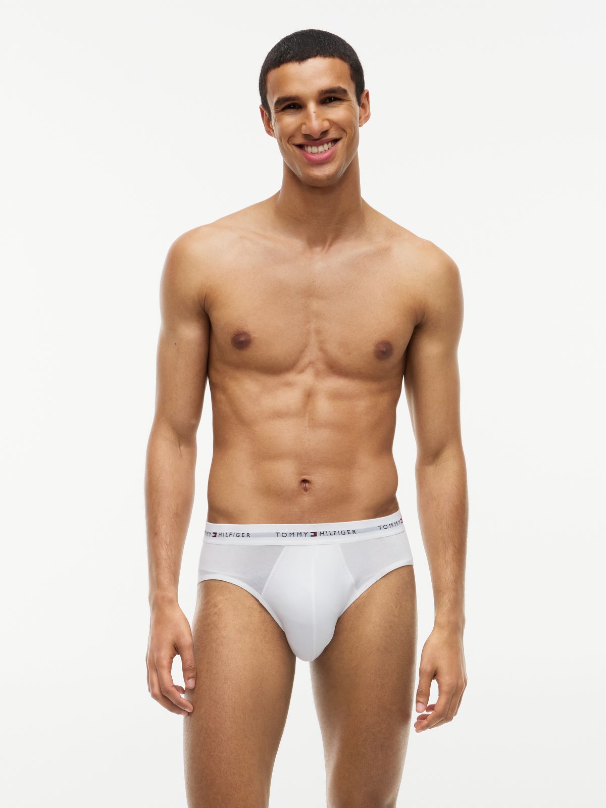5-Pack Signature Repeat Logo Waistband Briefs — Beige