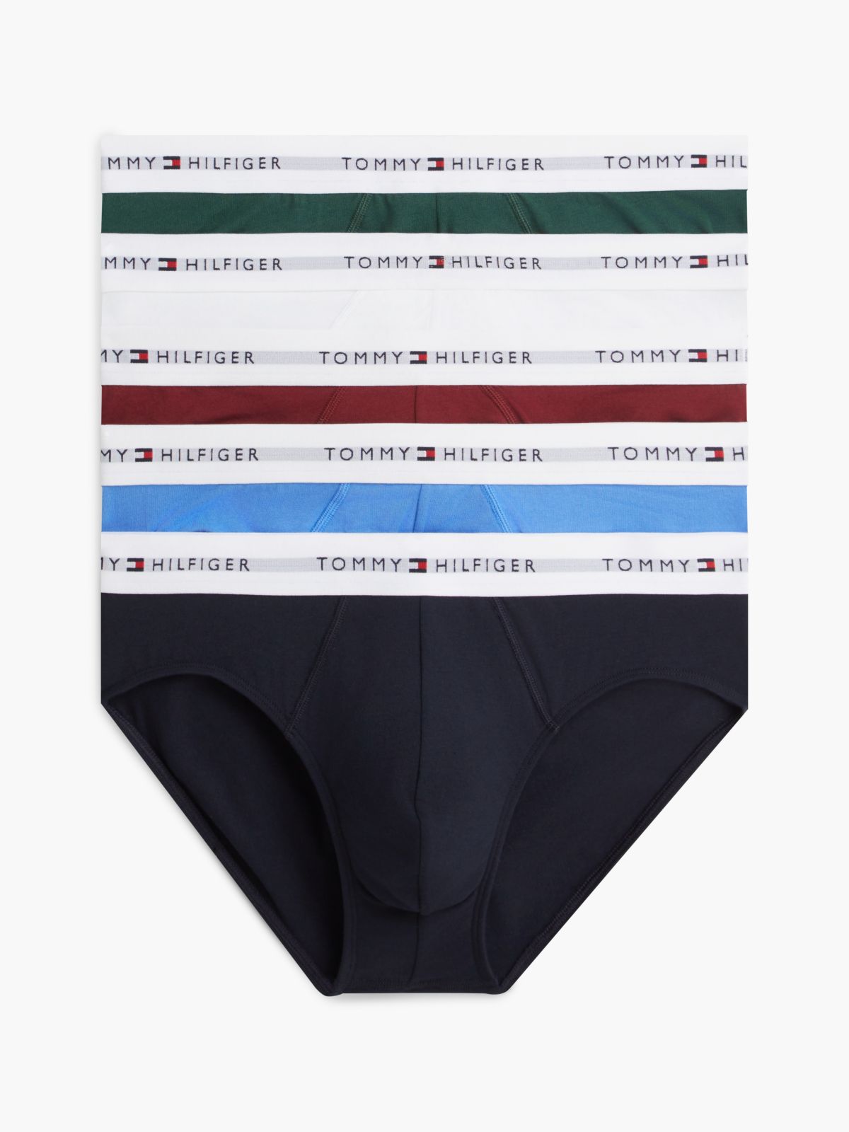 5-Pack Signature Repeat Logo Waistband Briefs — Beige