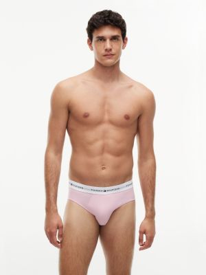 red 5-pack signature repeat logo waistband briefs for men tommy hilfiger