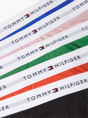 red 5-pack signature repeat logo waistband briefs for men tommy hilfiger