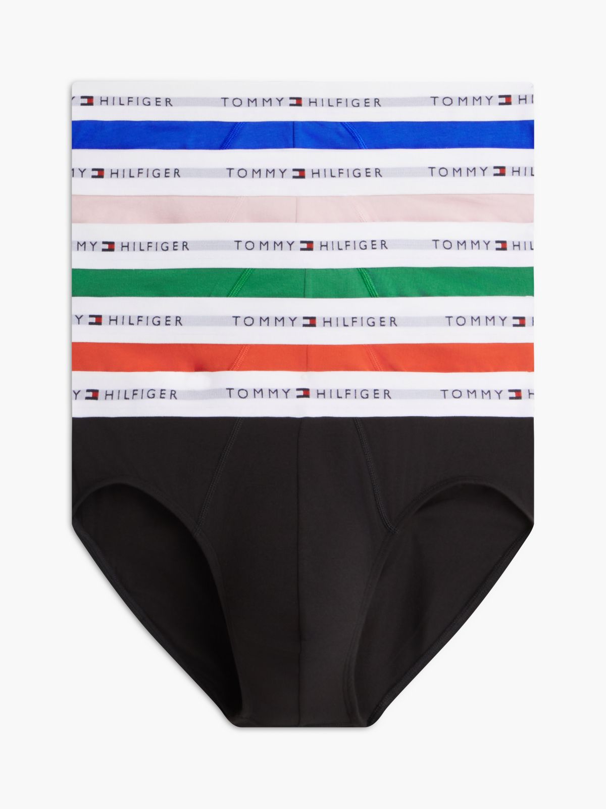 5-Pack Signature Repeat Logo Waistband Briefs — Red