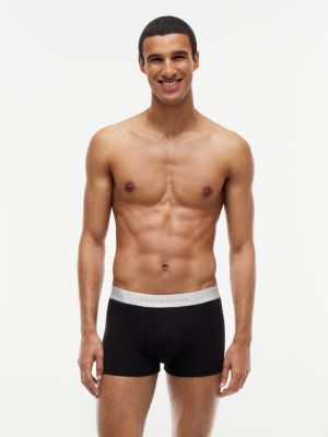 yellow 3-pack signature metallic logo waistband trunks for men tommy hilfiger