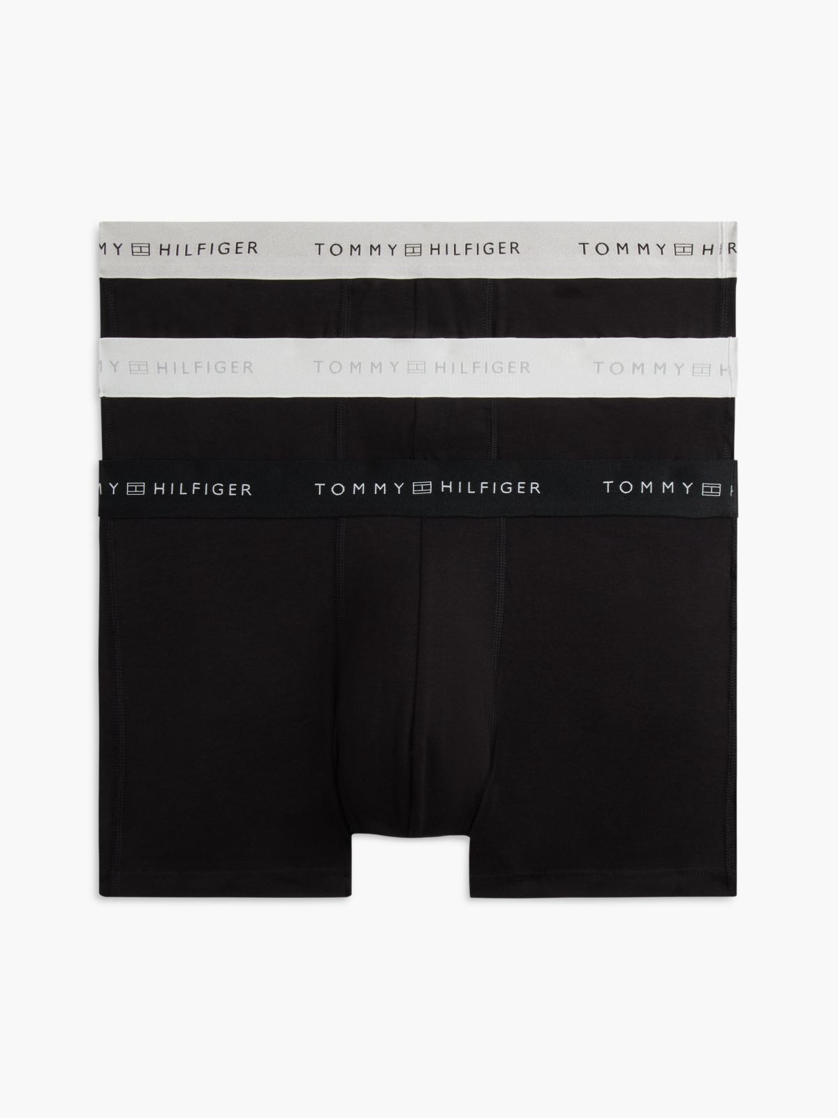 3-Pack Signature Metallic Logo Waistband Trunks — Yellow