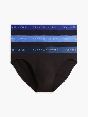 multi 3er-pack logo-slips mit metallic-taillenbund für herren - tommy hilfiger