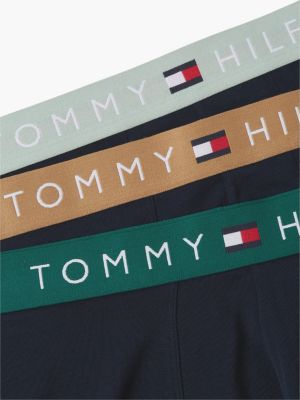 pack de 3 bóxers ajustados th original con cintura a contraste oro de hombres tommy hilfiger