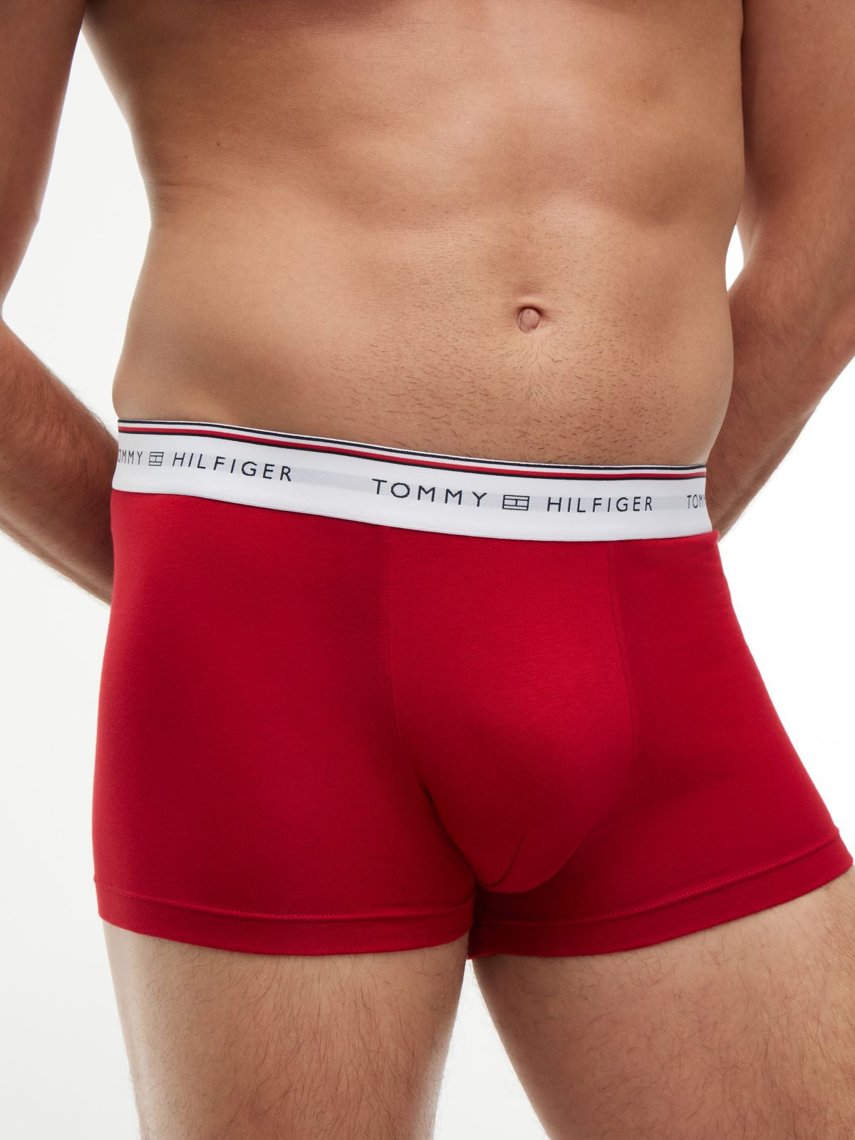 3-Pack Global Stripe Logo Waistband Trunks — Green