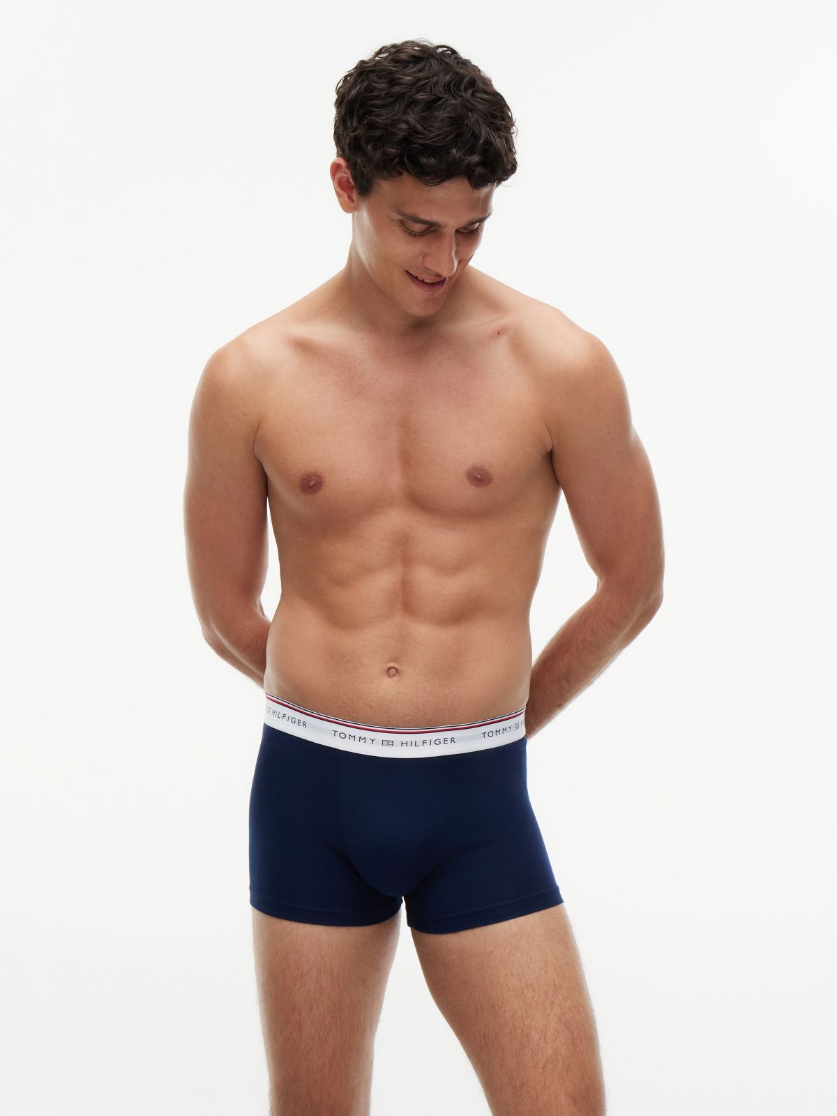 3-Pack Global Stripe Logo Waistband Trunks — Green