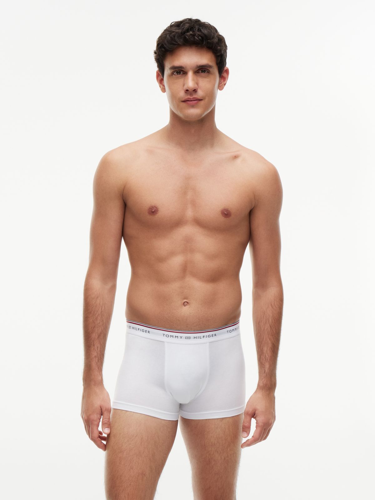 3-Pack Global Stripe Logo Waistband Trunks — Green