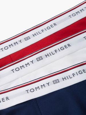 green 3-pack global stripe logo waistband trunks for men tommy hilfiger