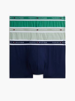 multi 3-pack signature logo waistband trunks for men tommy hilfiger