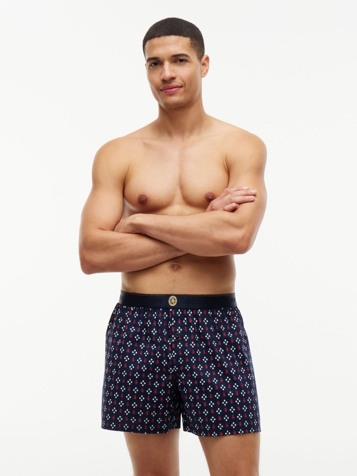 3-Pack TH Crest Woven Boxer Shorts — Blue