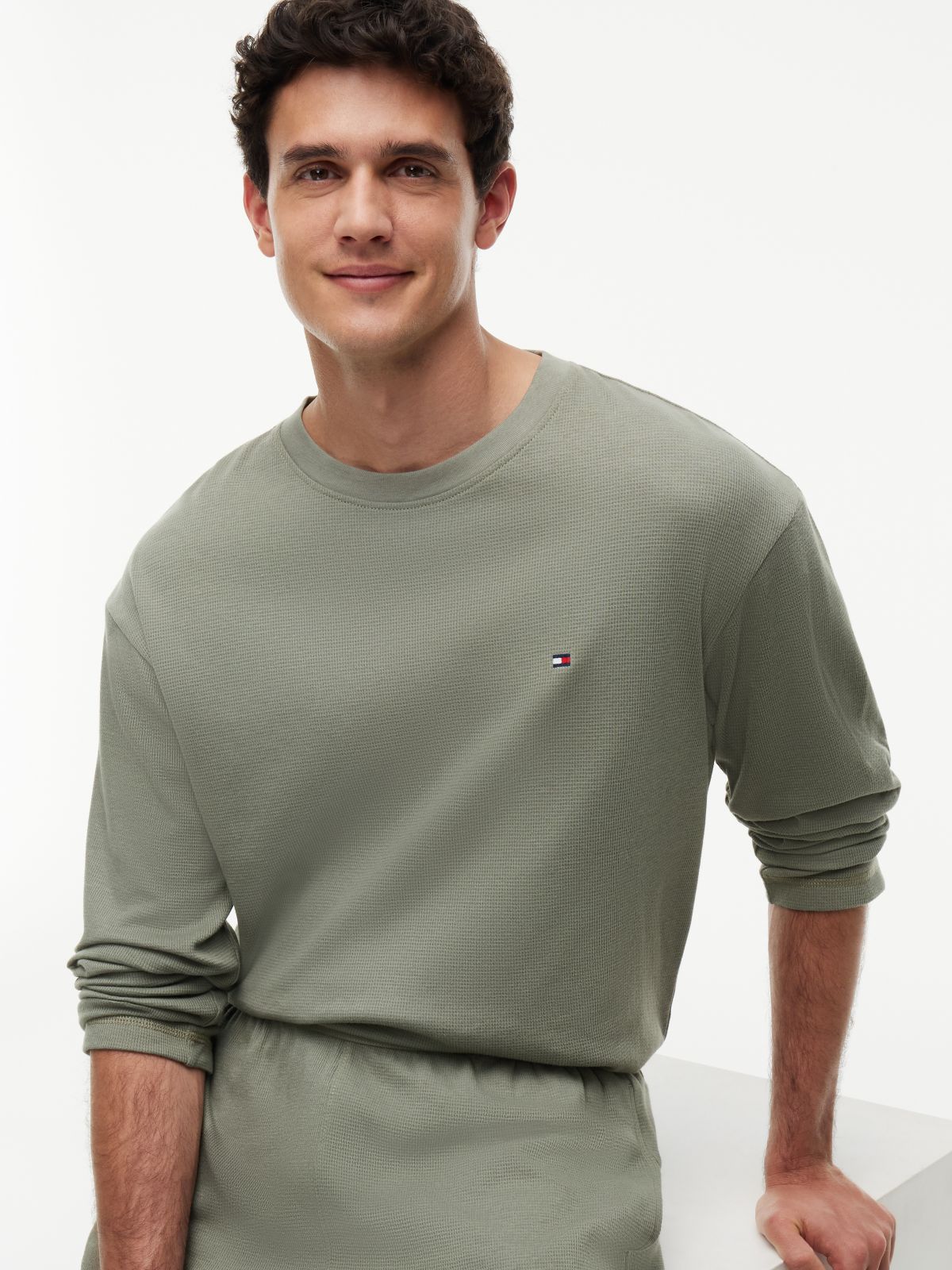 TH Original Waffle Knit Pyjama Set — Green