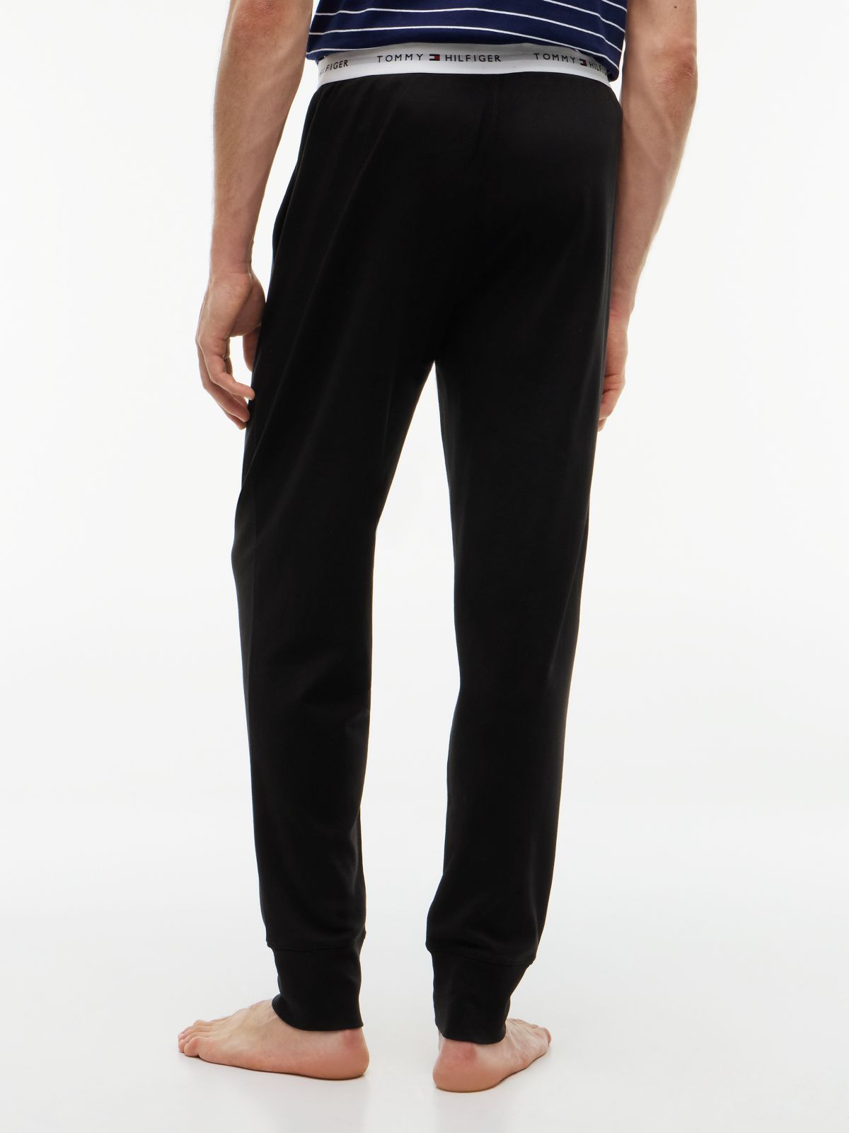 Signature Repeat Logo Cuffed Pyjama Bottoms — Black