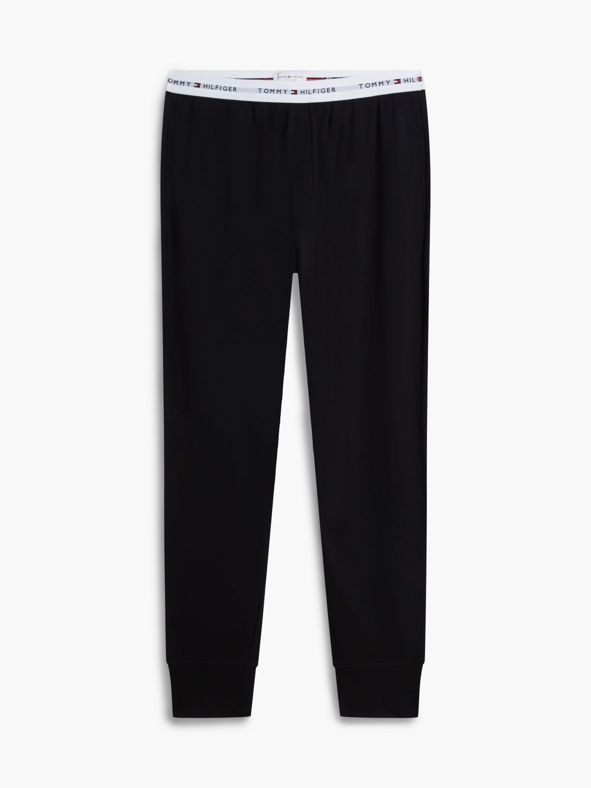 Signature Repeat Logo Cuffed Pyjama Bottoms — Black