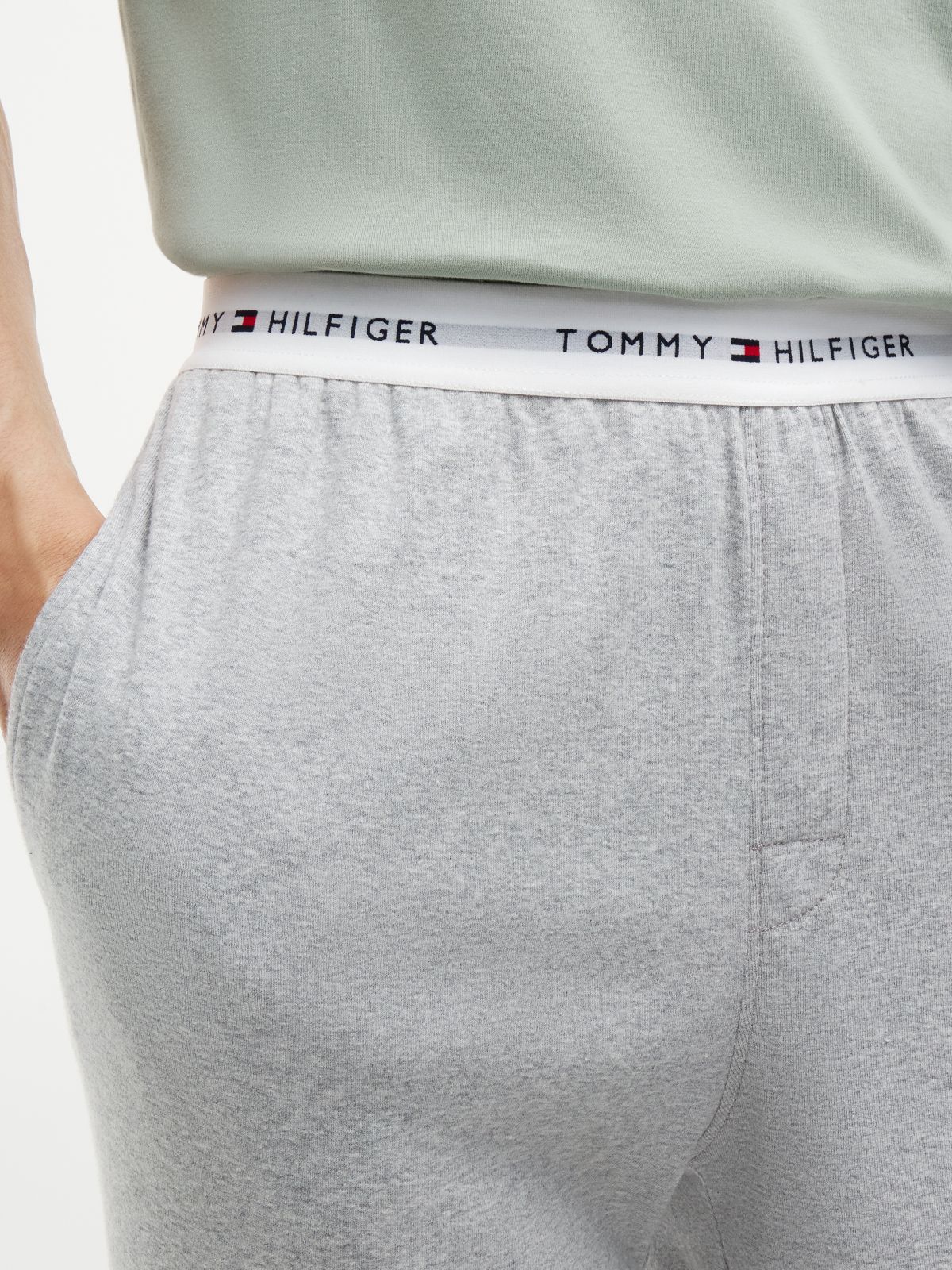 Signature Repeat Logo Cuffed Pyjama Bottoms — Grey