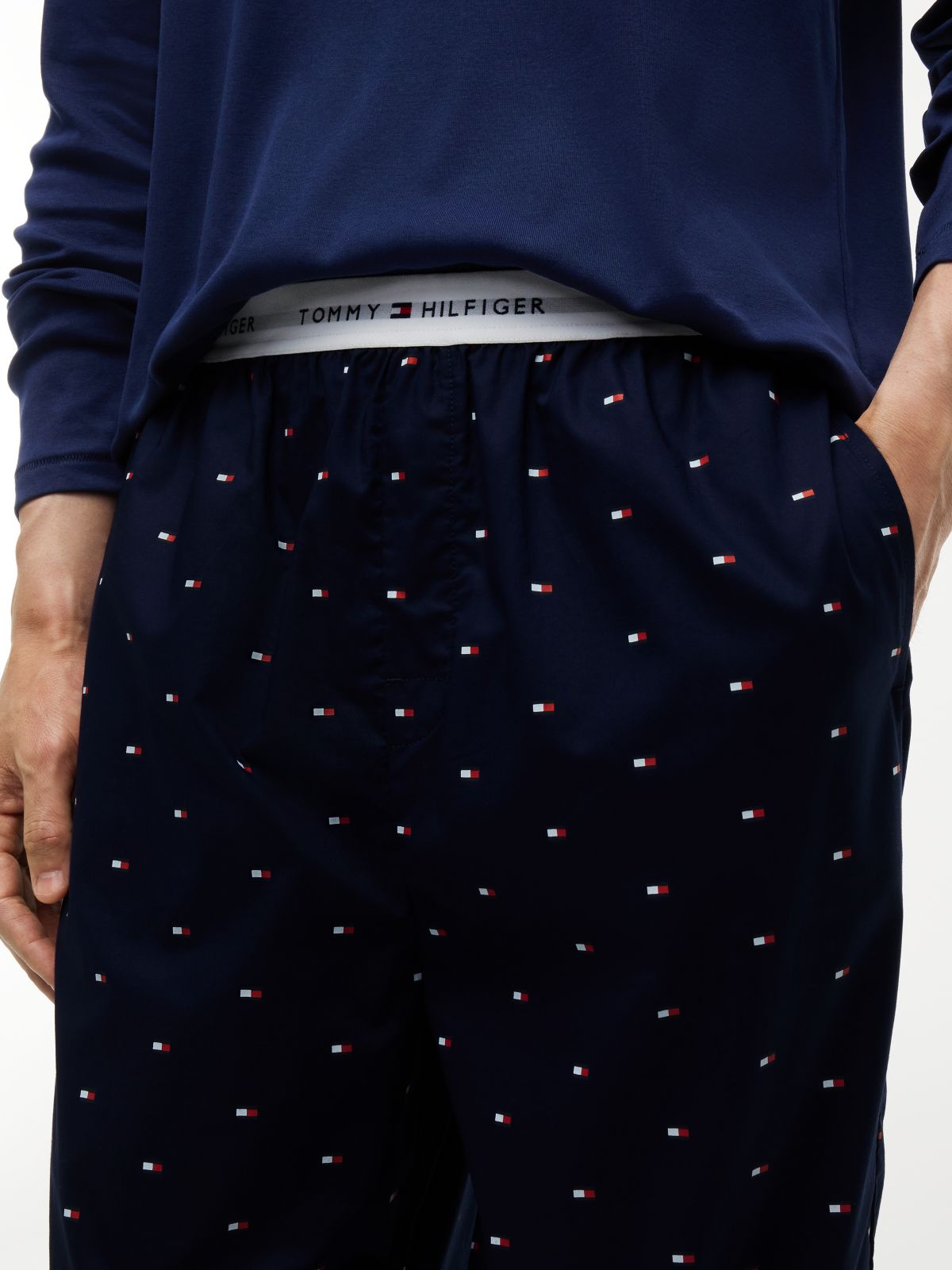 Signature Print Woven Pyjama Set — Beige
