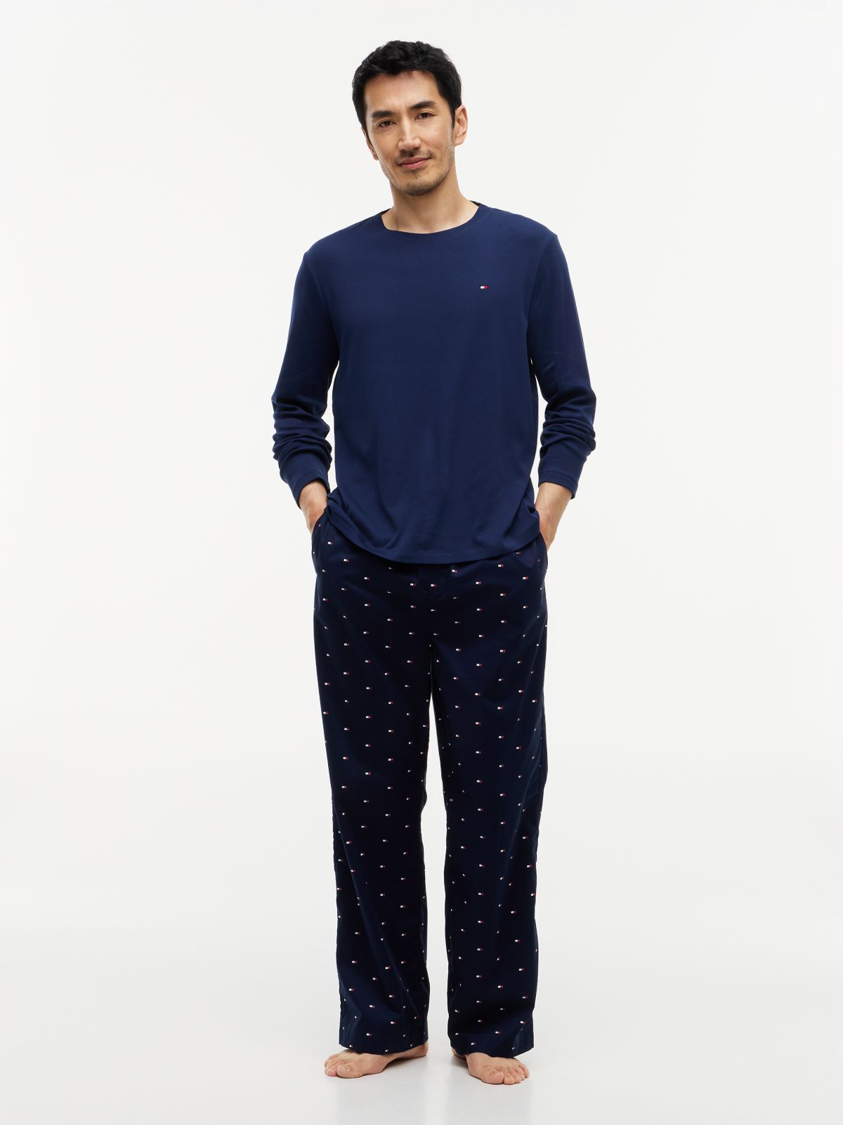 Signature Print Woven Pyjama Set — Beige