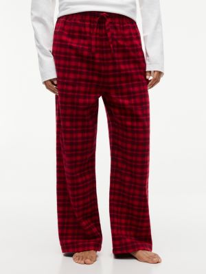 red th original twill flannel pyjama bottoms for men tommy hilfiger