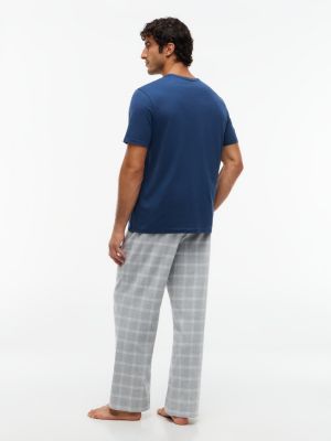 red th original twill flannel pyjama bottoms for men tommy hilfiger