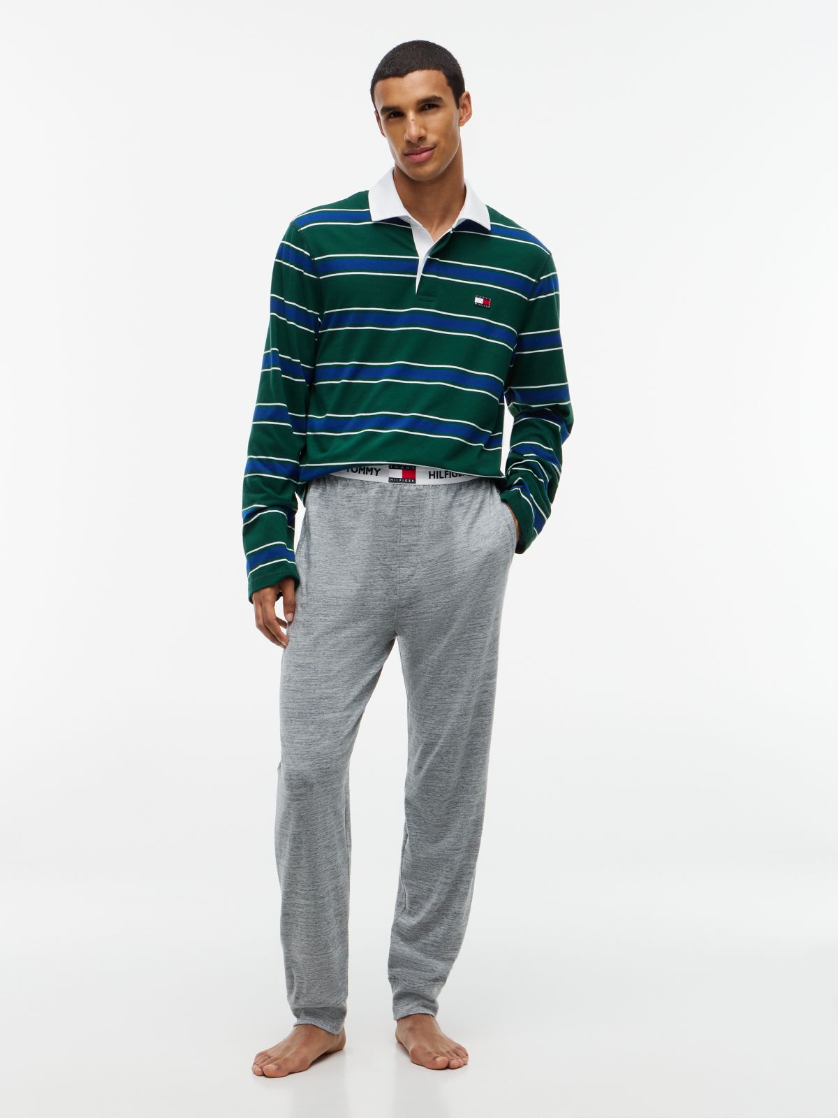 Heritage Rugby Shirt Pyjama Set — Purple