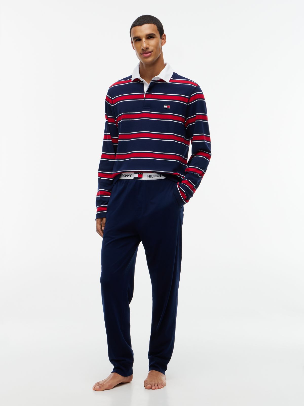 Heritage Rugby Shirt Pyjama Set — Purple
