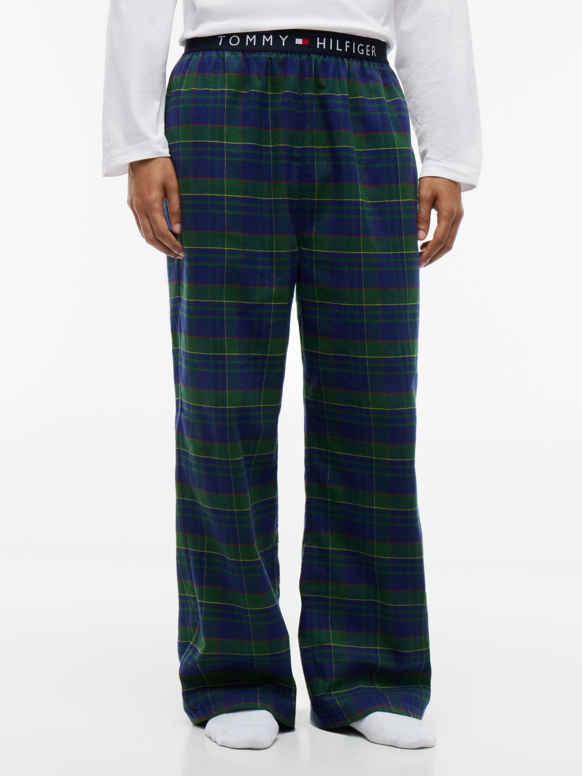 TH Original Logo Flannel Pyjama Bottoms — Blue