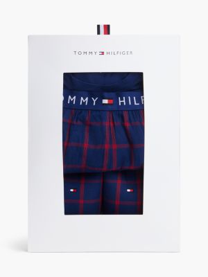set regalo original con pigiama e slippers viola da uomini tommy hilfiger