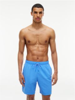 Original Logo Long Length Swim Shorts — Blue 1